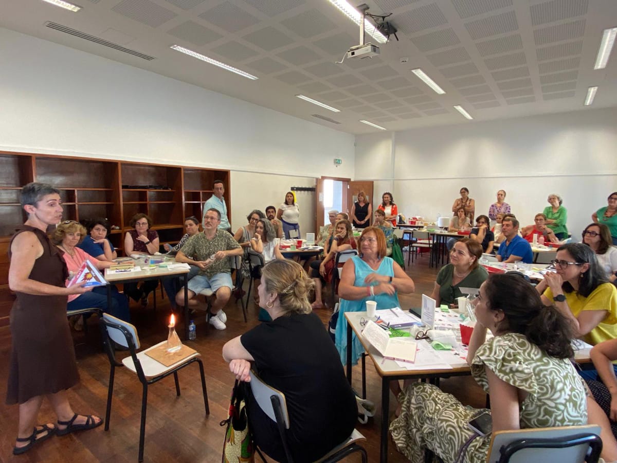 Workshop em Lisboa - Rute Oliveira dirigindo-se aos professores